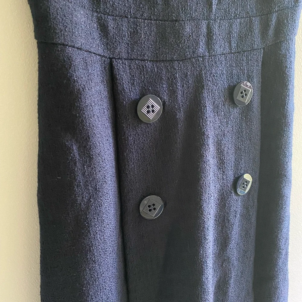 NWOT NANETTE LEPORE navy blue dark academia dress size 2 new without tags